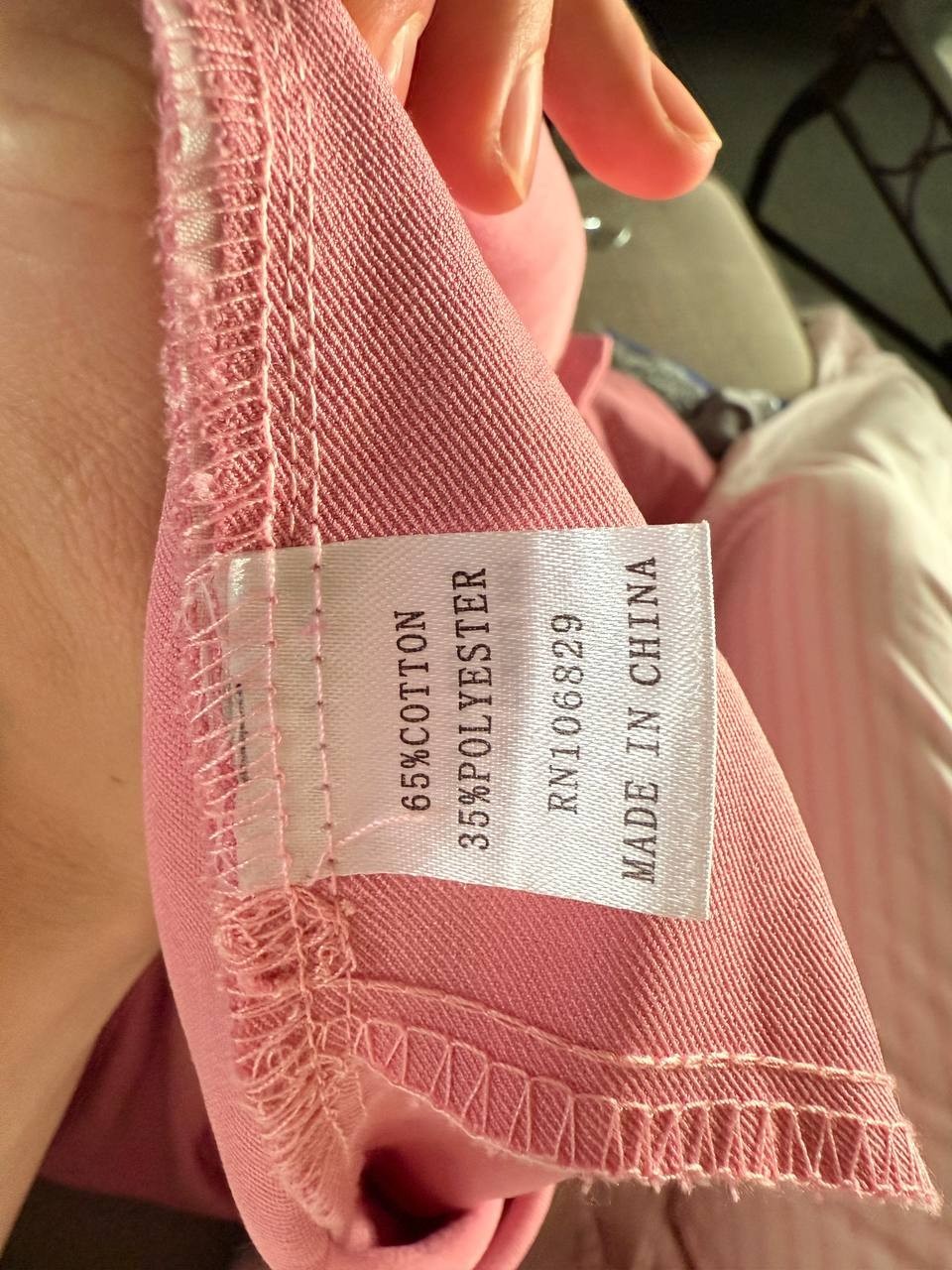 Nbynancy Pink High-Waisted Flared Pants – Size M – Pre-Owned – Minor Button Flaw