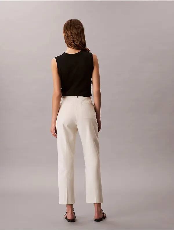 Calvin Klein Straight‑Fit Chino Pants Tofu Size 2 NWT Cotton‑Stretch MSRP$99