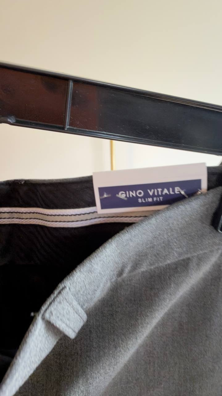Gino Vitale Slim Fit Stretch Dress Pants Dark Grey 36W NWT $60