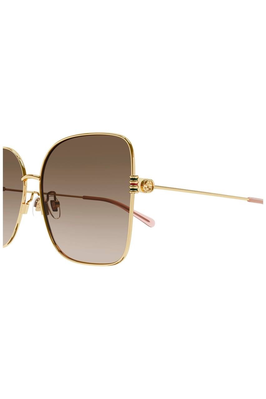 Gucci Women’s 62mm Oversized Square Sunglasses Gold Brown OS NWT $545