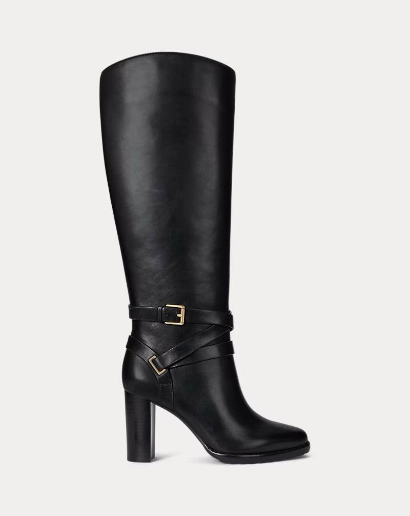 Lauren Ralph Lauren Tall Boots Black 9.5 B New $295.00