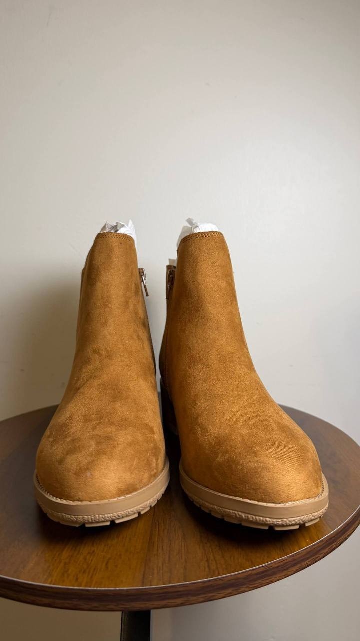 Style & Co Graciee Lug Booties Brown Women’s 8.5W Microfiber NWB $69.90