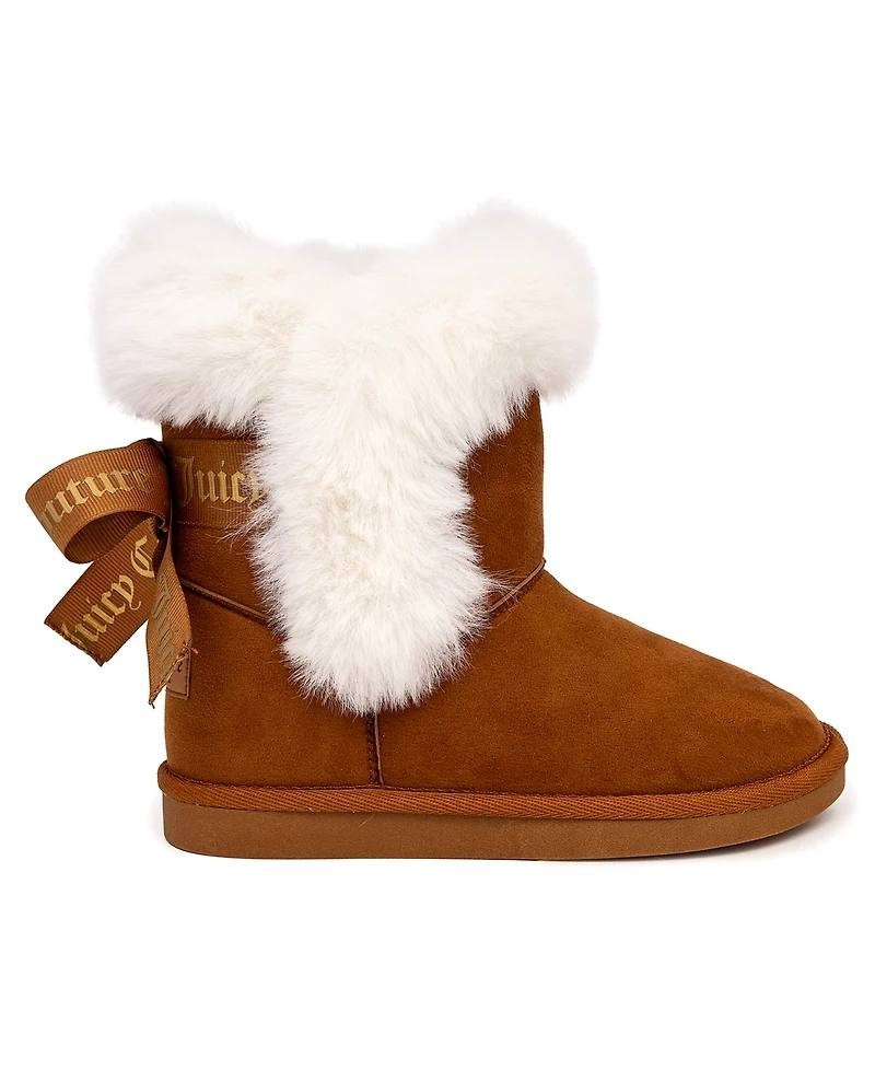 Juicy Couture Cognac Faux Suede Cold Weather Boots 3M NIB MSRP $65