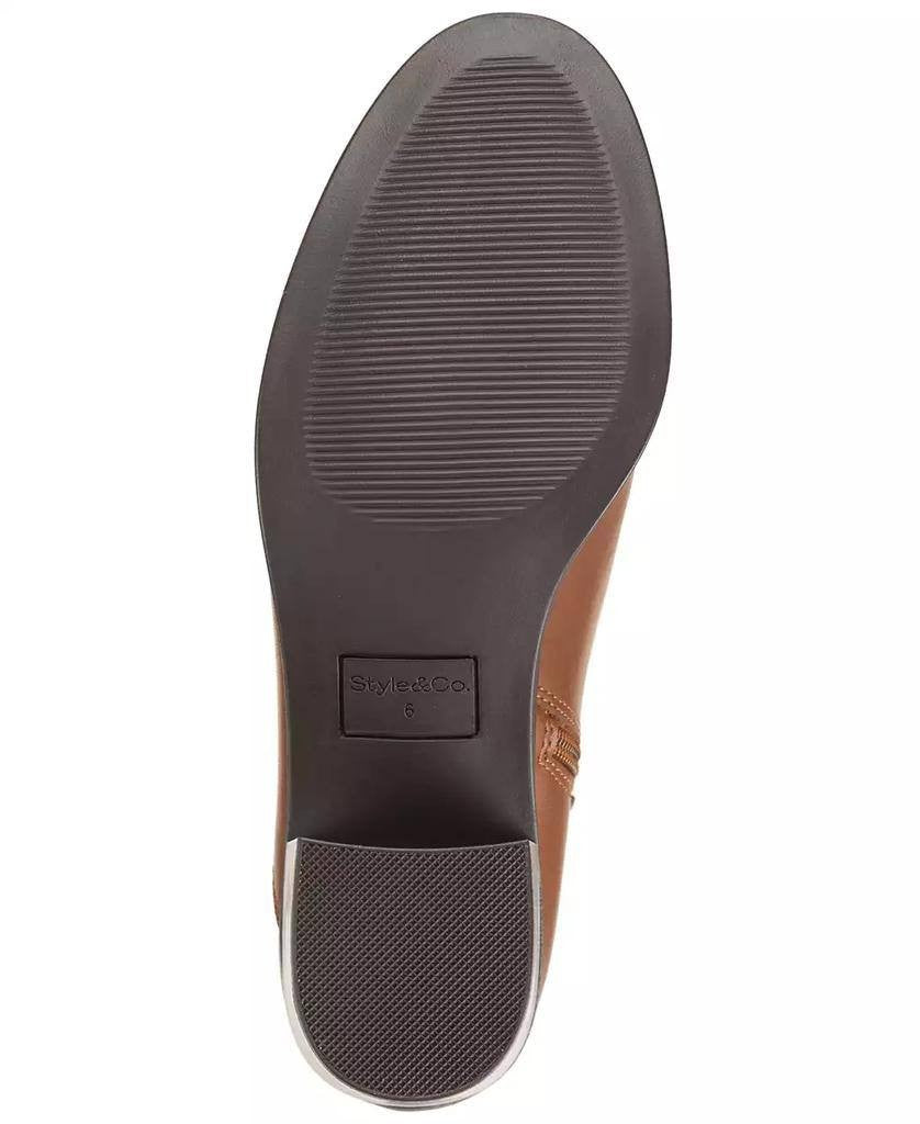 Style & Co Felaa Block Heel Booties Acorn Brown 8.5M Man‑Made $79.90 NWB