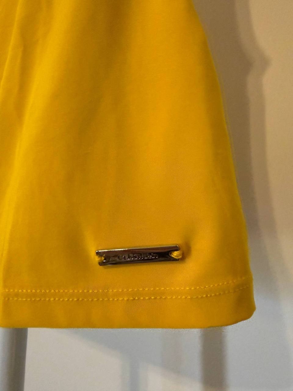 Calvin Klein Women’s Ruched Mockneck Top XS – Yellow – Flawed – NWT-59$