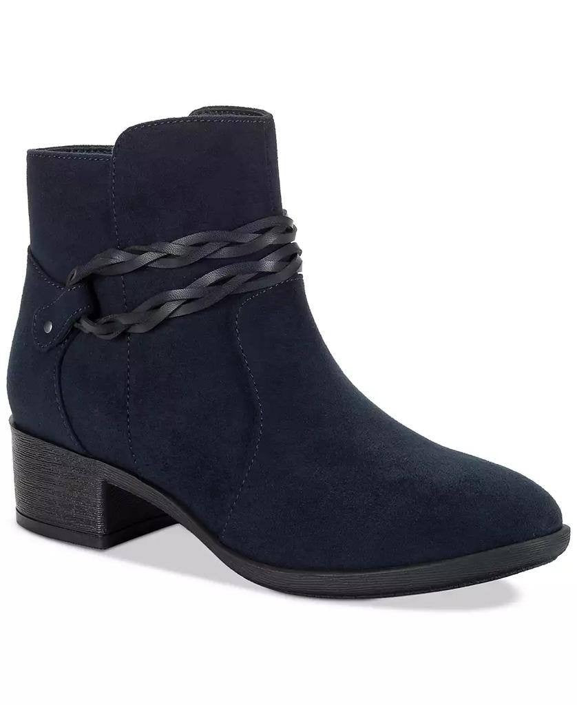 Style&Co Indus Blue Microfiber Block Heel Booties 7.5M NIB MSRP $79.90
