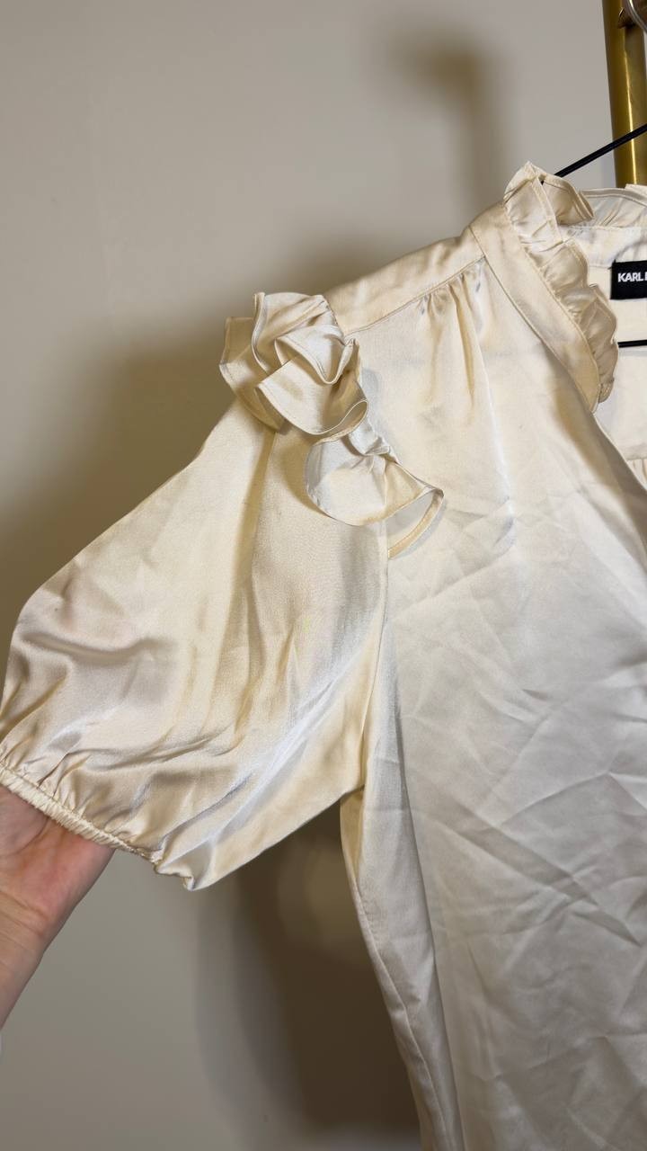 Karl  Lagerfeld  Paris  Women’s  Blouse  Bisque  M  Pre‑Owned  Good  $99
