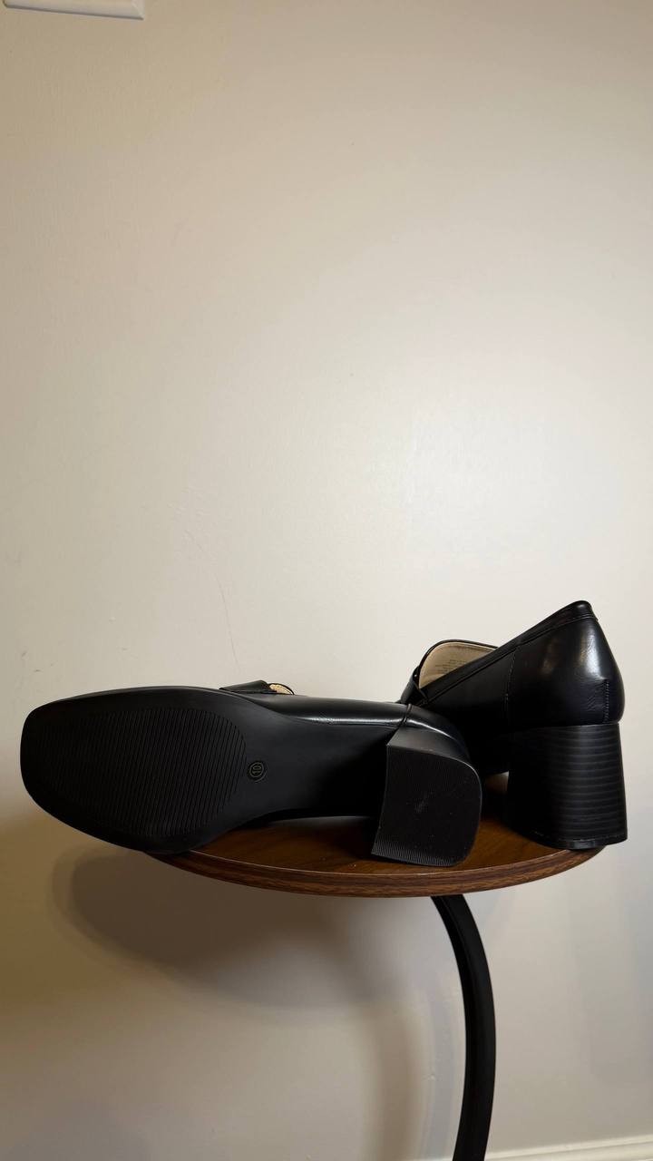 Journee Malleah Pumps 10M Black Vegan Leather Comfort Heel NIB msrp$93