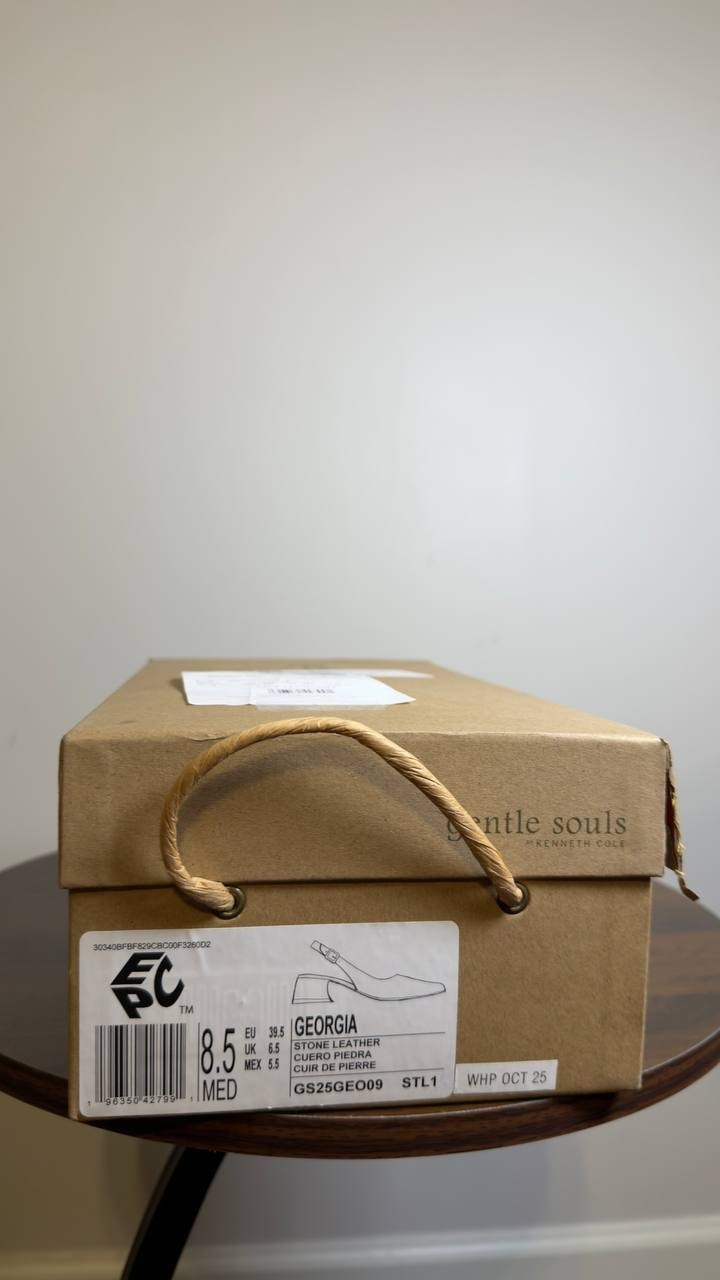 Gentle Souls Kenneth Cole Slingback Pumps Stone 8.5 M Pre-Owned $189.00