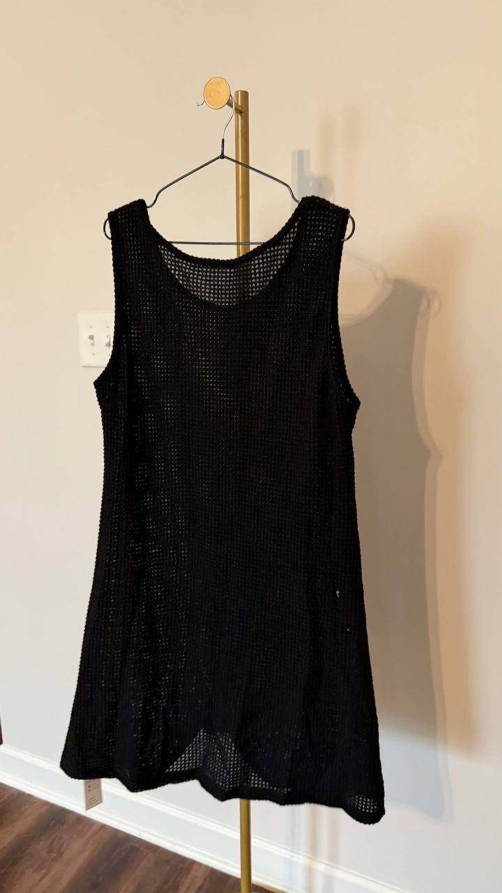 Cupshe Sleeveless Twisted Hem Mini Cover-Up XL NWT Navy Black Beachwear
