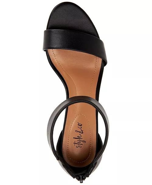 Style&Co Women’s Dress Sandals 7M Black Man-Made – New in Box MSRP $59.90