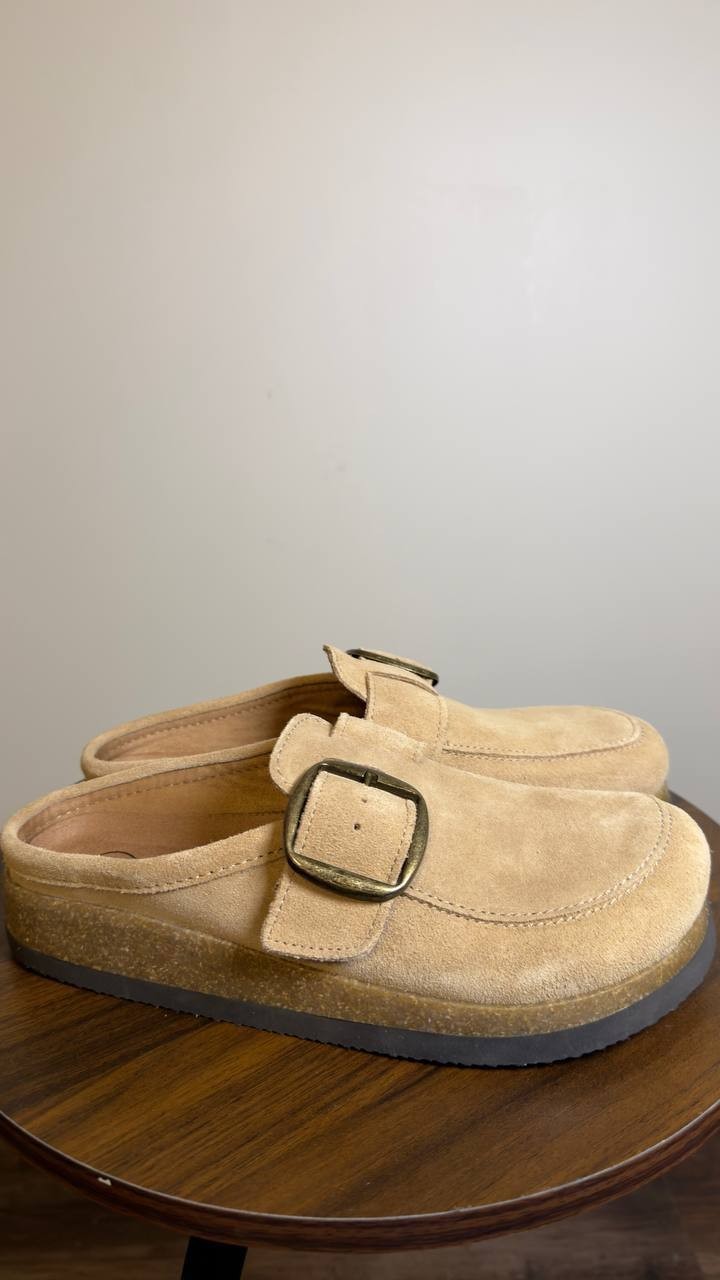 White  Mountain  Clogs  Beach   Wood  Suede  8M  New  With  Box  $89