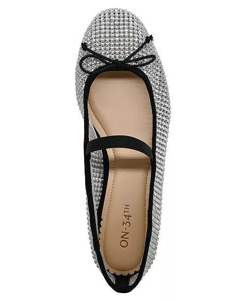 On 34th Farrahh Ballet Flats – Bling Chainmail – Size 7M – NIB