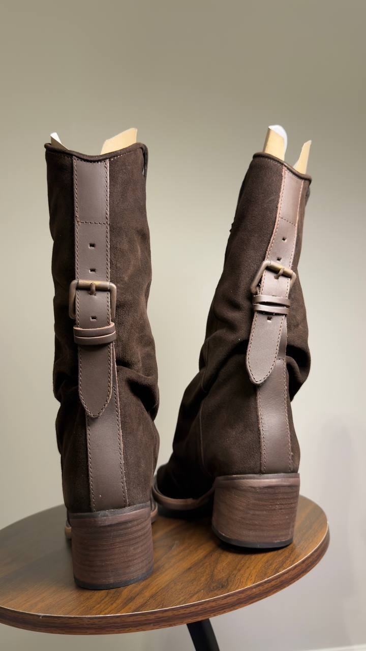 Steve  Madden  Aldora  Western  Slouch  Boots  Brown  Suede  9.5  New  $189