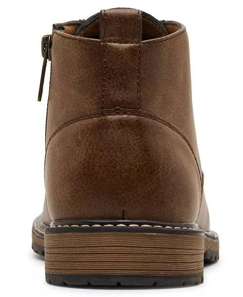 Madden Men Brown Leather Lace‑Up Boots 8M NIB MSRP $90