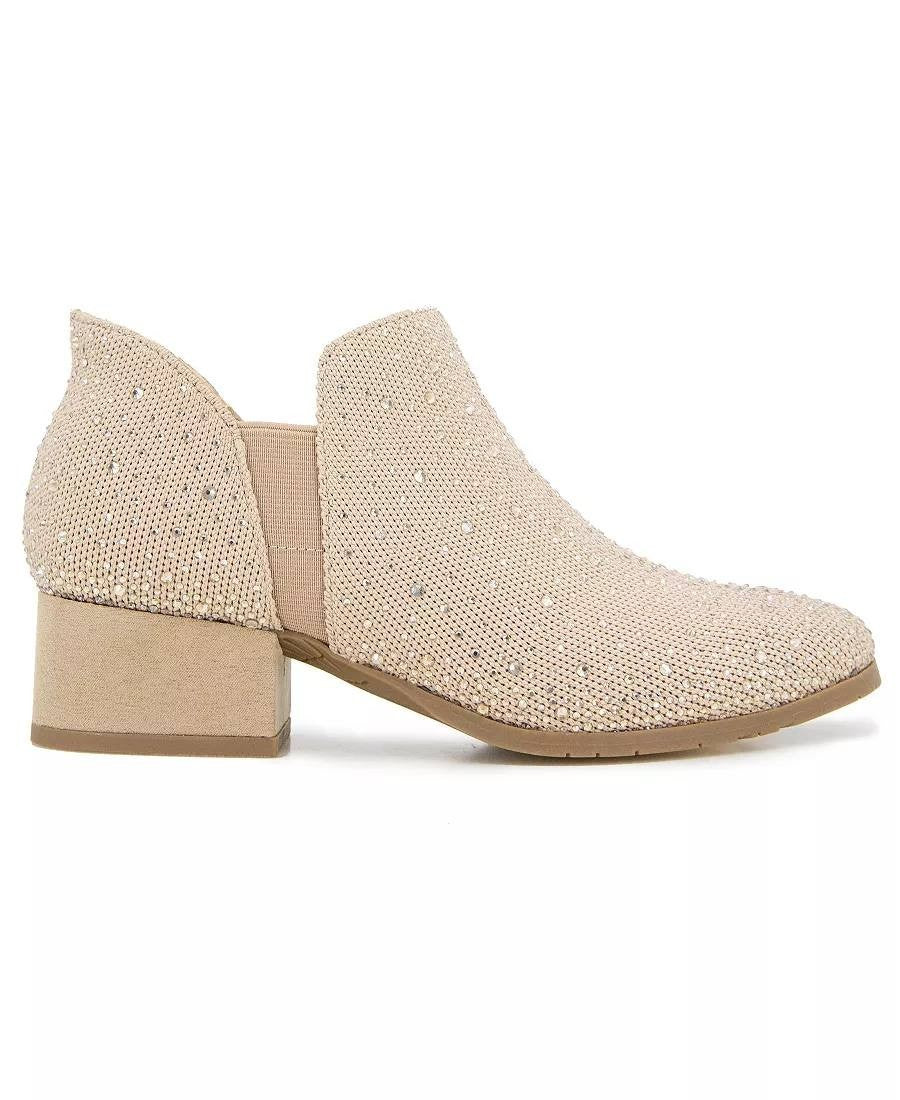 Kenneth Cole Reaction Side EZ Booties 5.5M Warm Taupe Knit Slip‑On NIB msrp$99