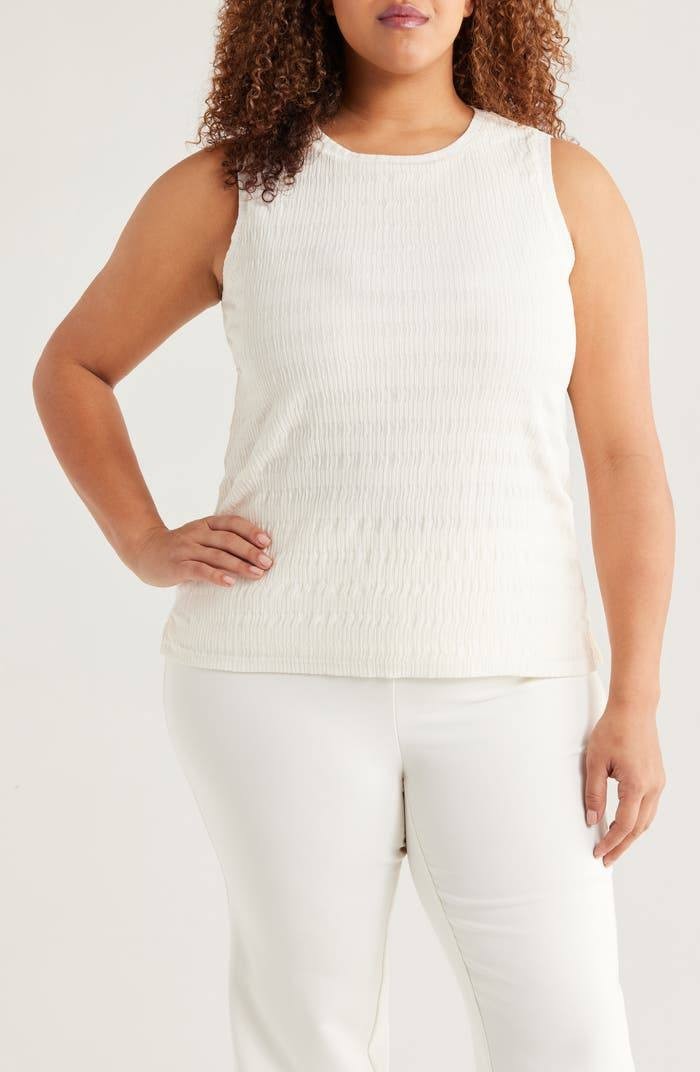 Anne Klein Pucker Wave Sweater Tank – Plus 1X – NWT – $69
