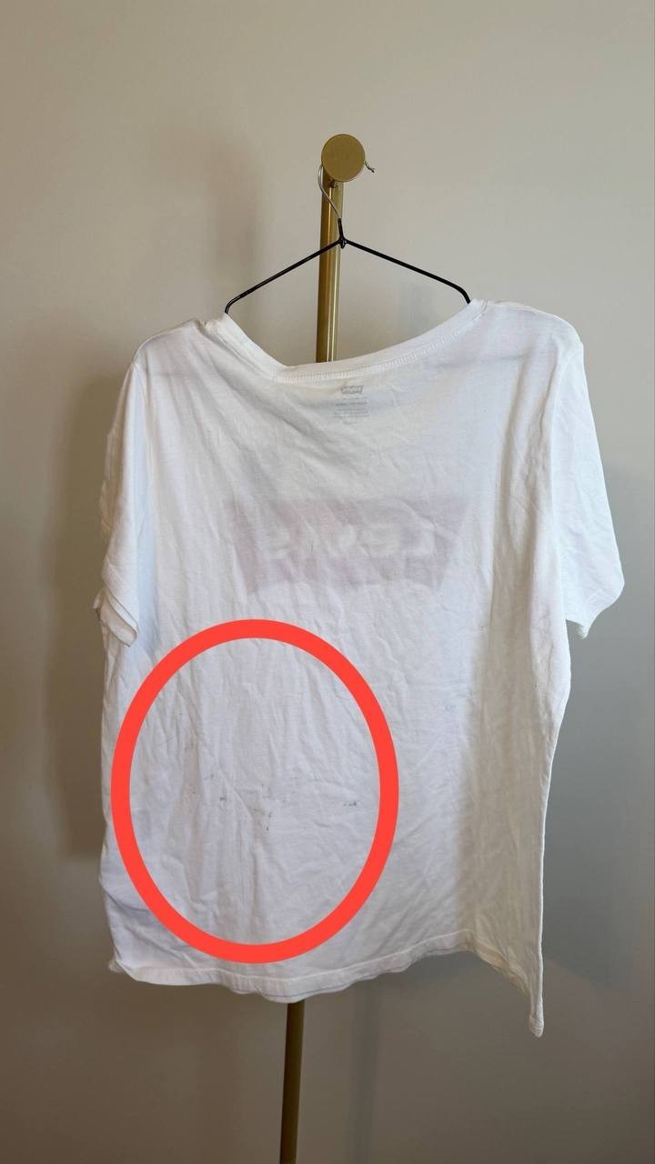 Levi’s Logo Perfect T-Shirt Plus Size 1X White Crewneck Cotton Tee NWT need wash