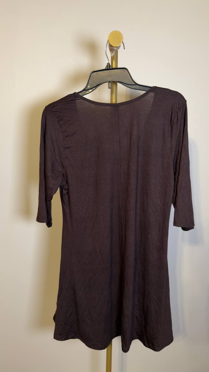 24seven Comfort Apparel Tunic Top Brown XL NWT $61