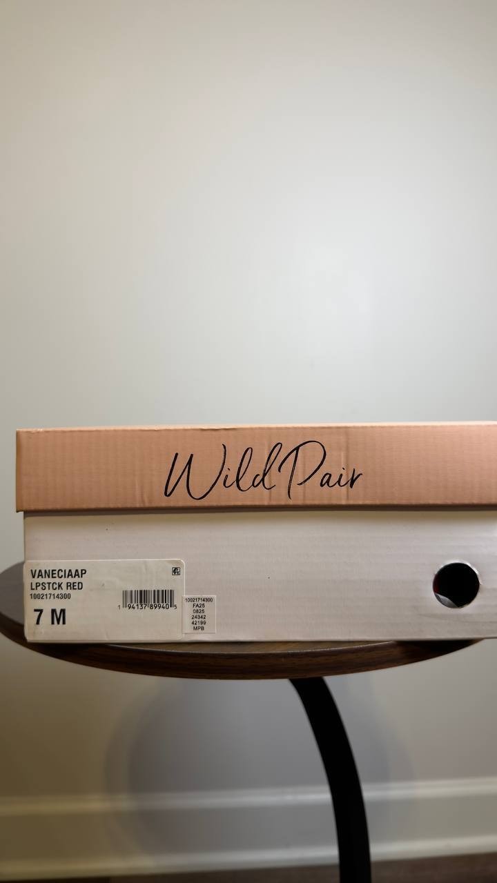 Wild  Pair  Square Toe Booties  Red  7M  New  $69.90