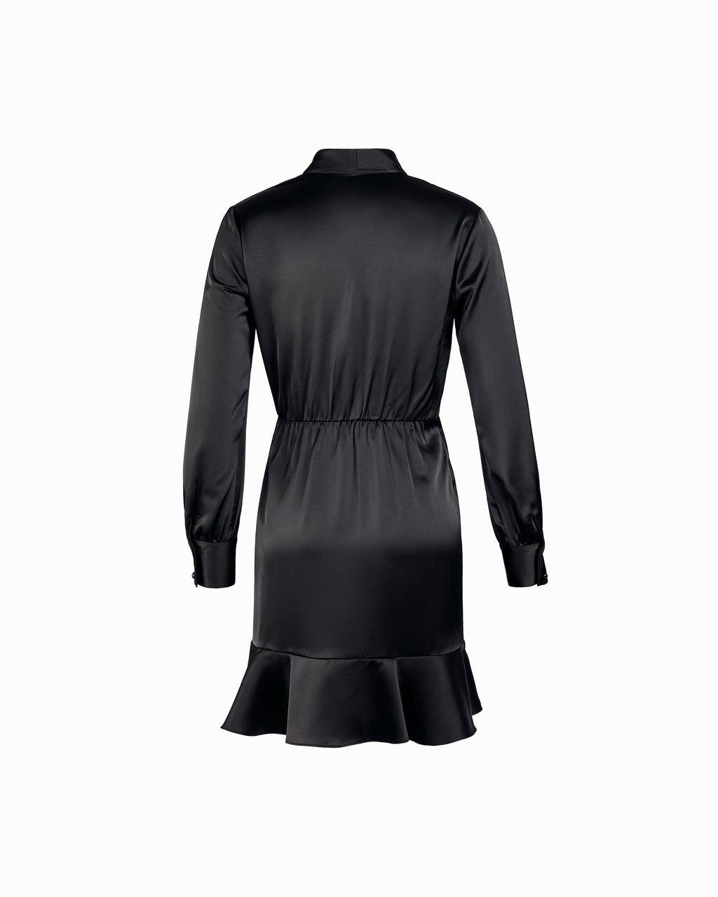 Anne Klein Faux‑Wrap Shawl‑Collar Dress – Black – Size 12 – NWT – $129