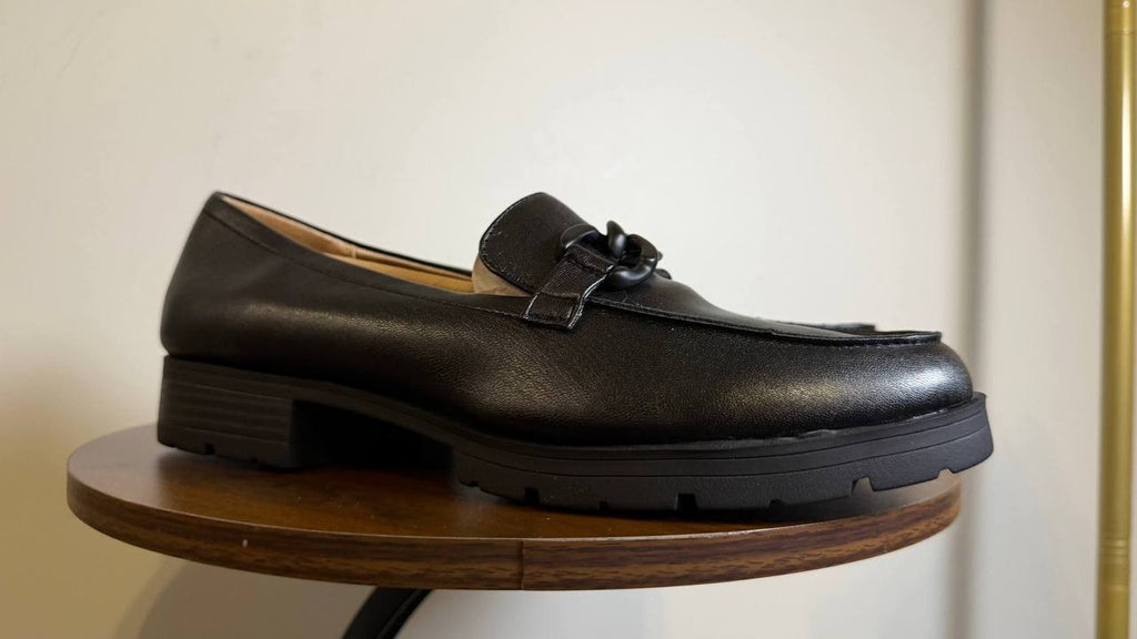 LifeStride Black Faux Leather Loafers 11M NIB MSRP $89.99