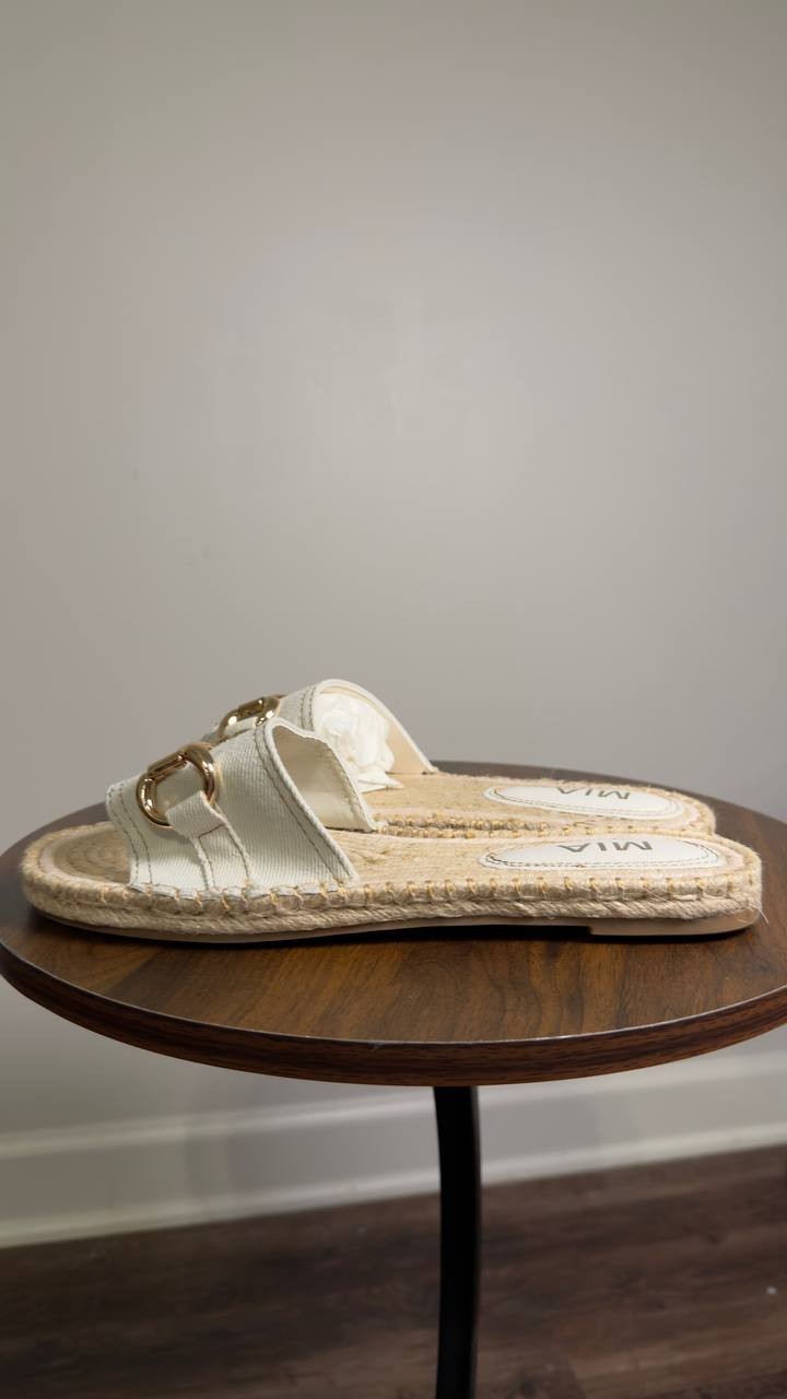 MIA  Espadrille Sandals  Bone  9M  New  $70