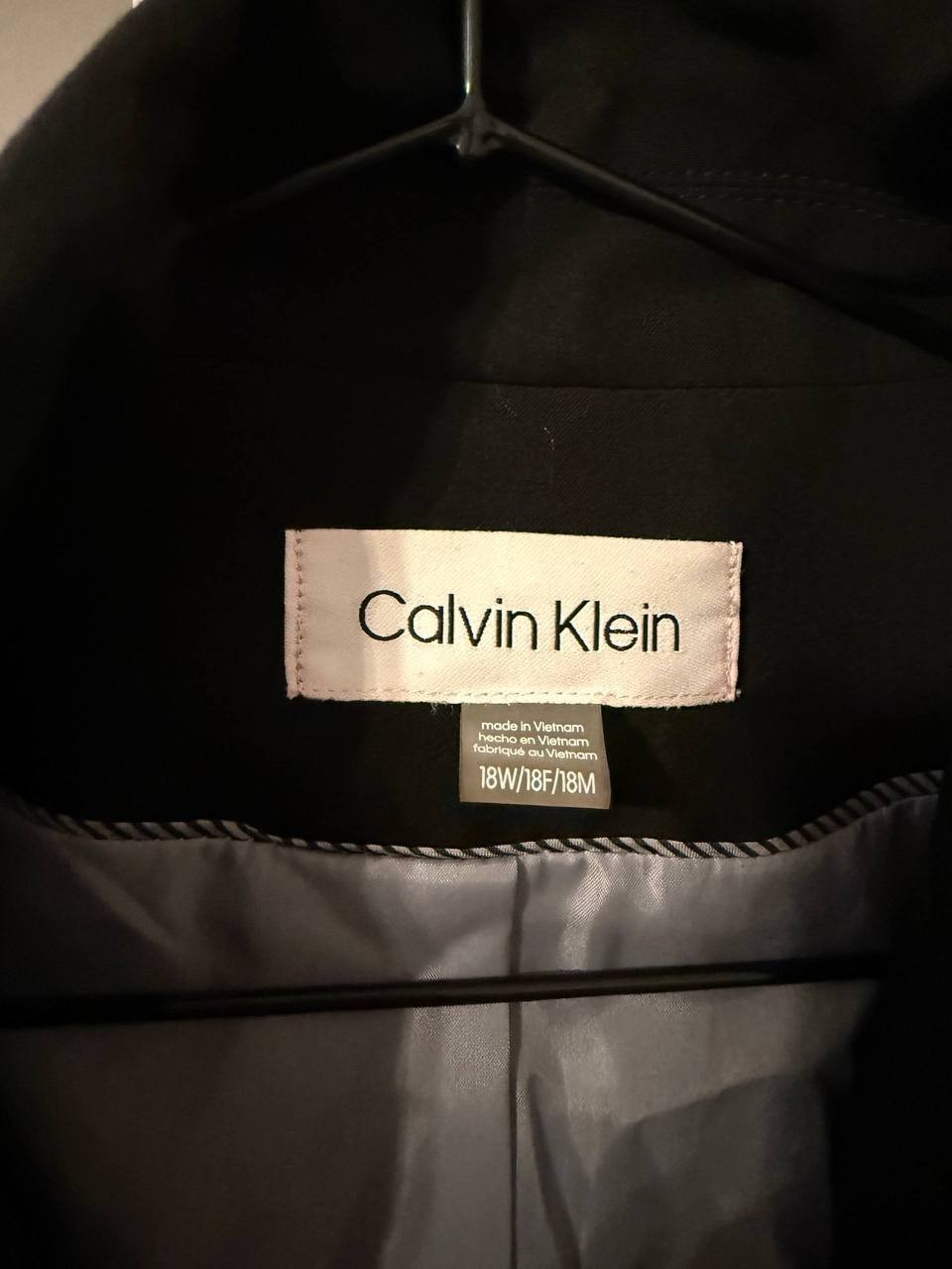 Calvin Klein Plus Size One‑Button Blazer – Black – Size 18W – NWOT – $129.97