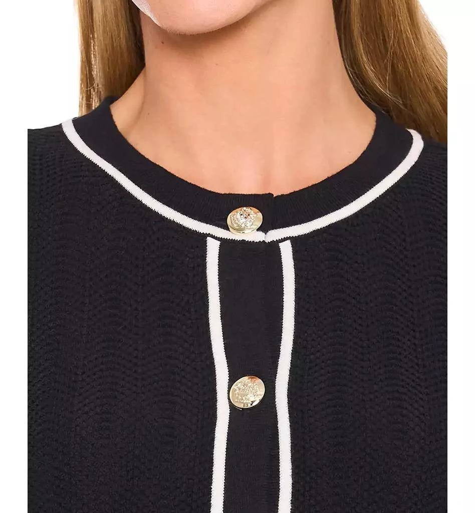 CeCe Long‑Sleeve Cardigan with Contrast Trim – XL – NWT – $89