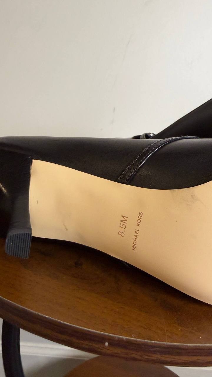 Michael Michael Kors Black Leather Pointed Toe Pumps Size 8.5M NIB MSRP $150
