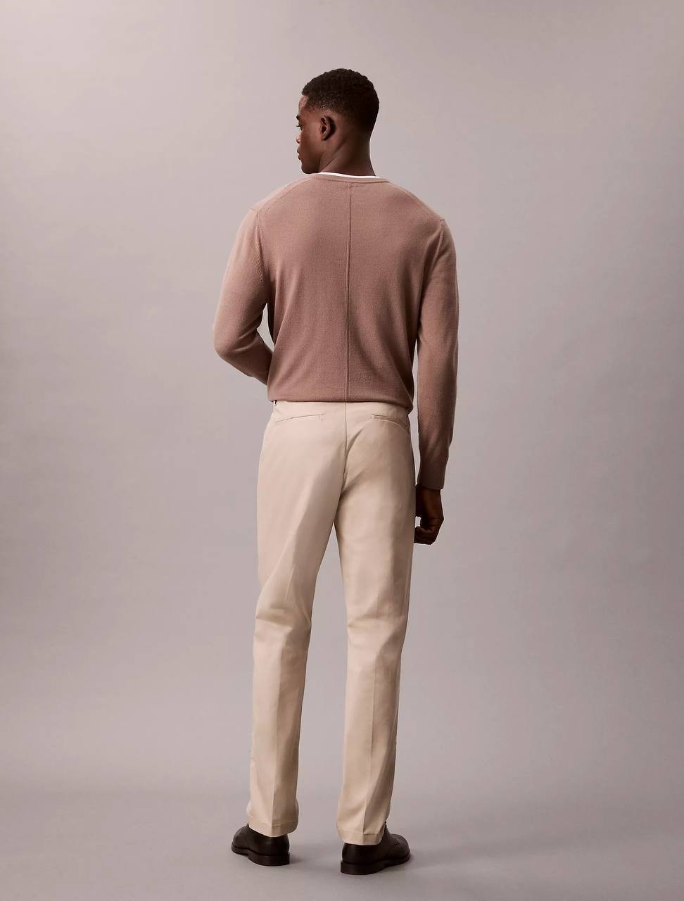 Calvin Klein Cotton Stretch Slim Trousers Island Fossil 30 NWT $89