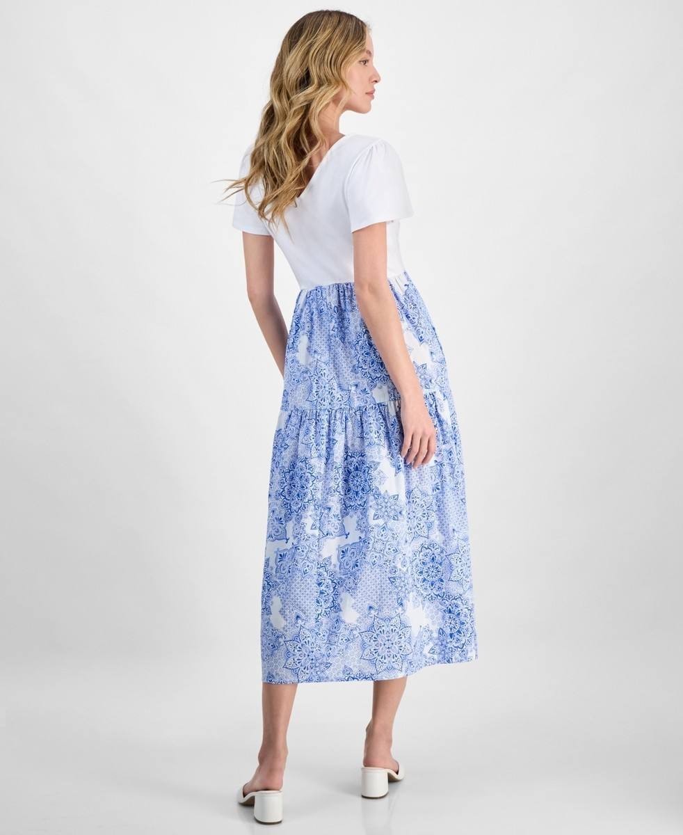 Nautica Jeans Sleeveless Tiered Floral Dress – Size L/G – NWT