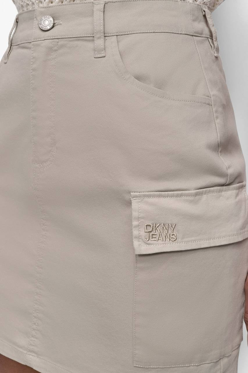 DKNY Skirt 14 Light Fatigue High Waist Cargo Mini Stretch Cotton NWT MSRP $69