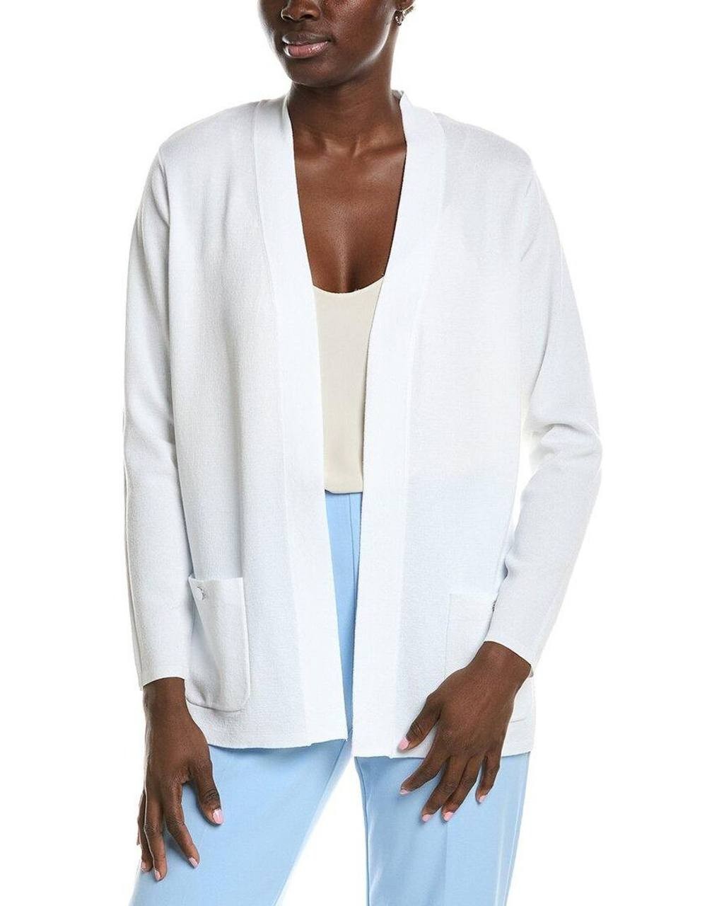 Anne Klein Malibu Cardigan White L NWT $99