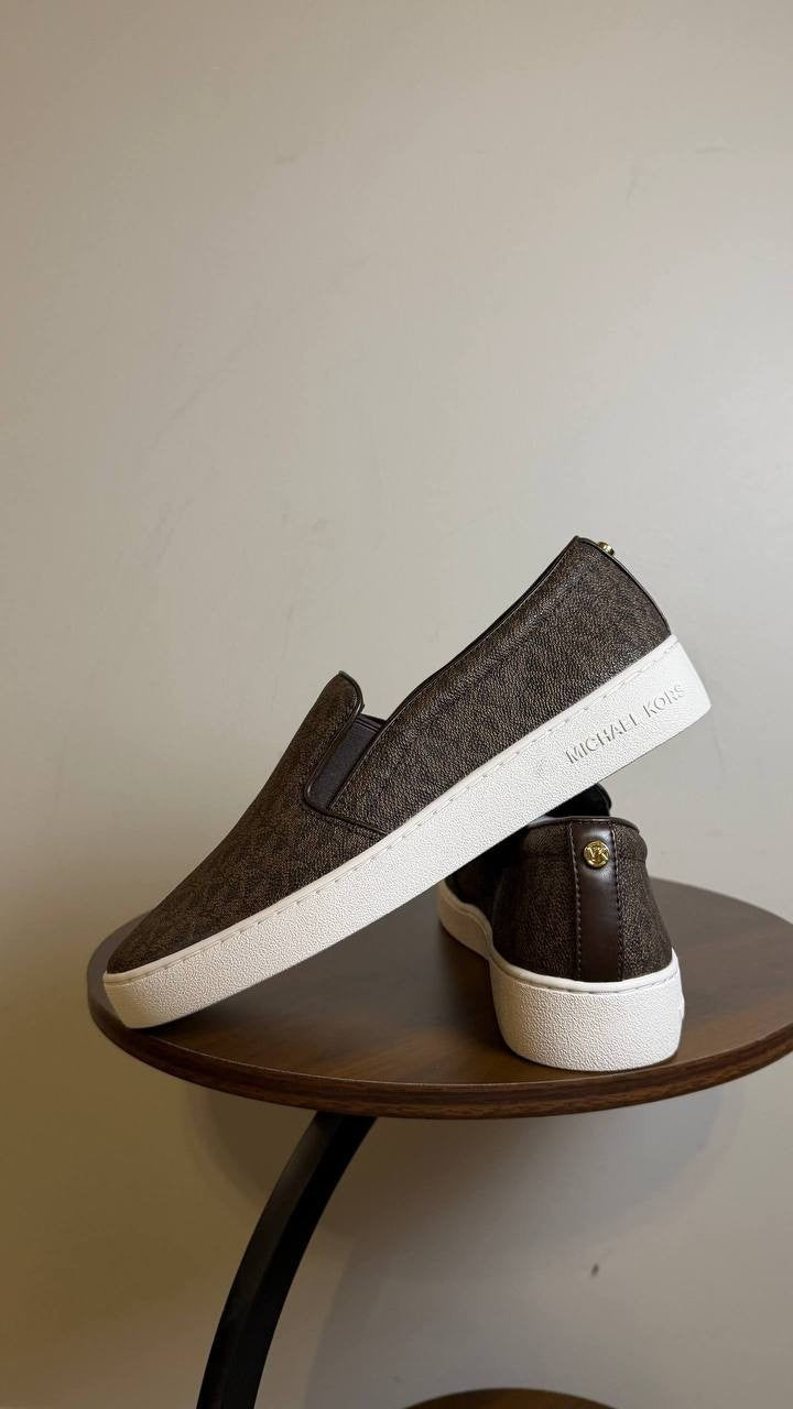 MICHAEL Michael Kors Keaton Slip-On Brown 8.5M Man‑Made MSRP $99 NWB