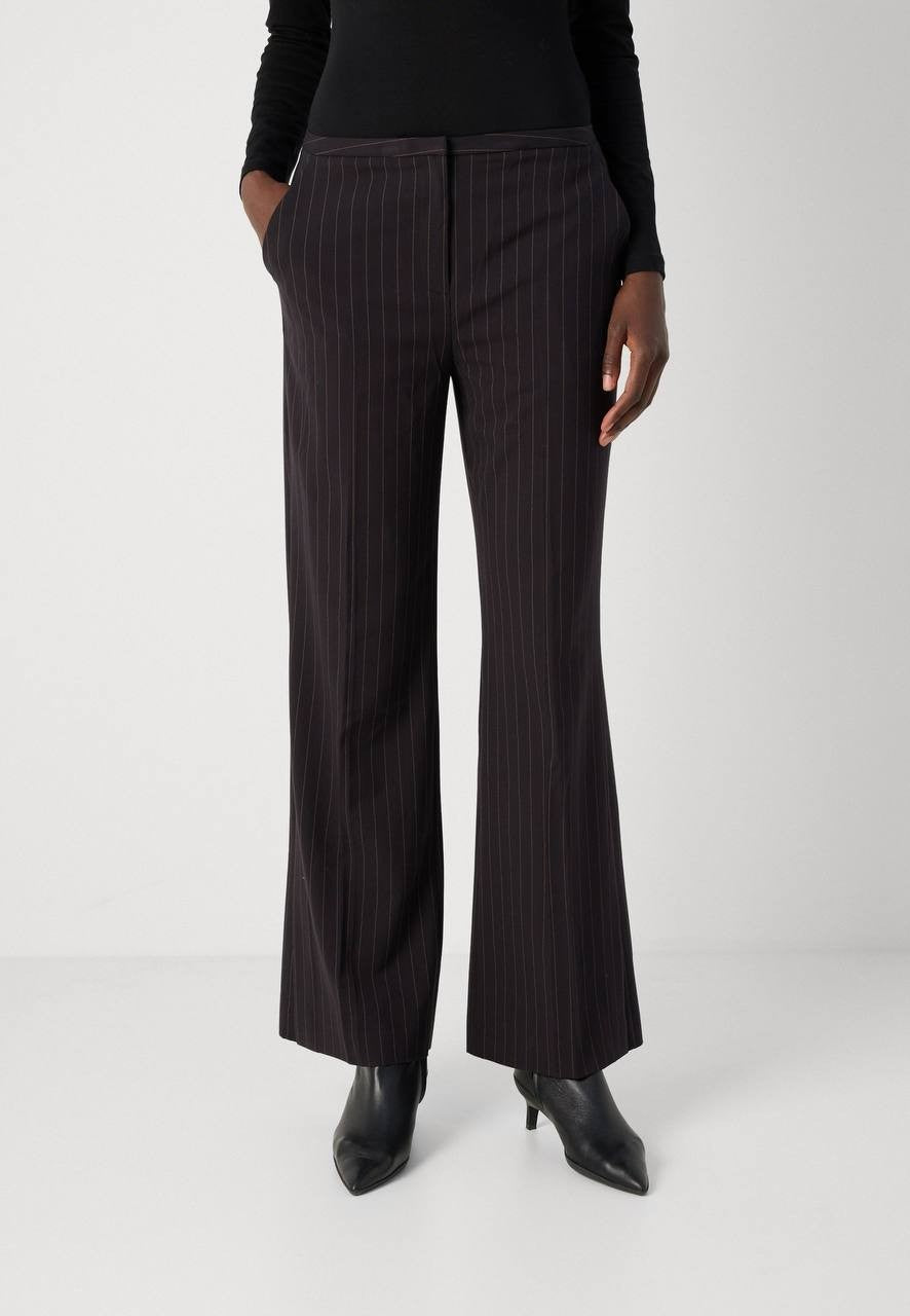 DKNY Pinstripe Trousers – Black/Whiskey – Size 12 – NWT – $99