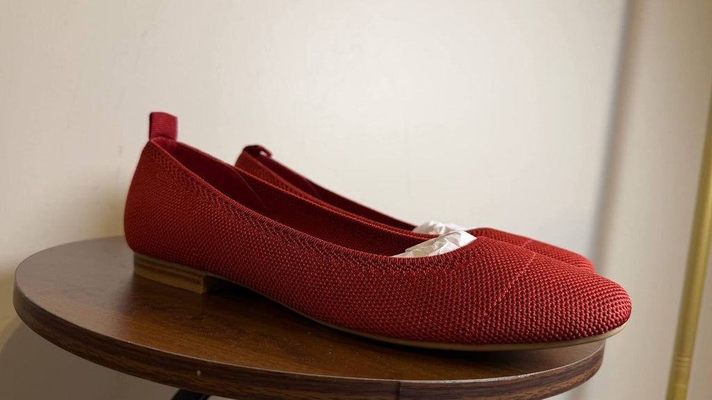 MIA Rasia Ballet Knit Round Toe Flats Red Women’s 8.5M NWB $70