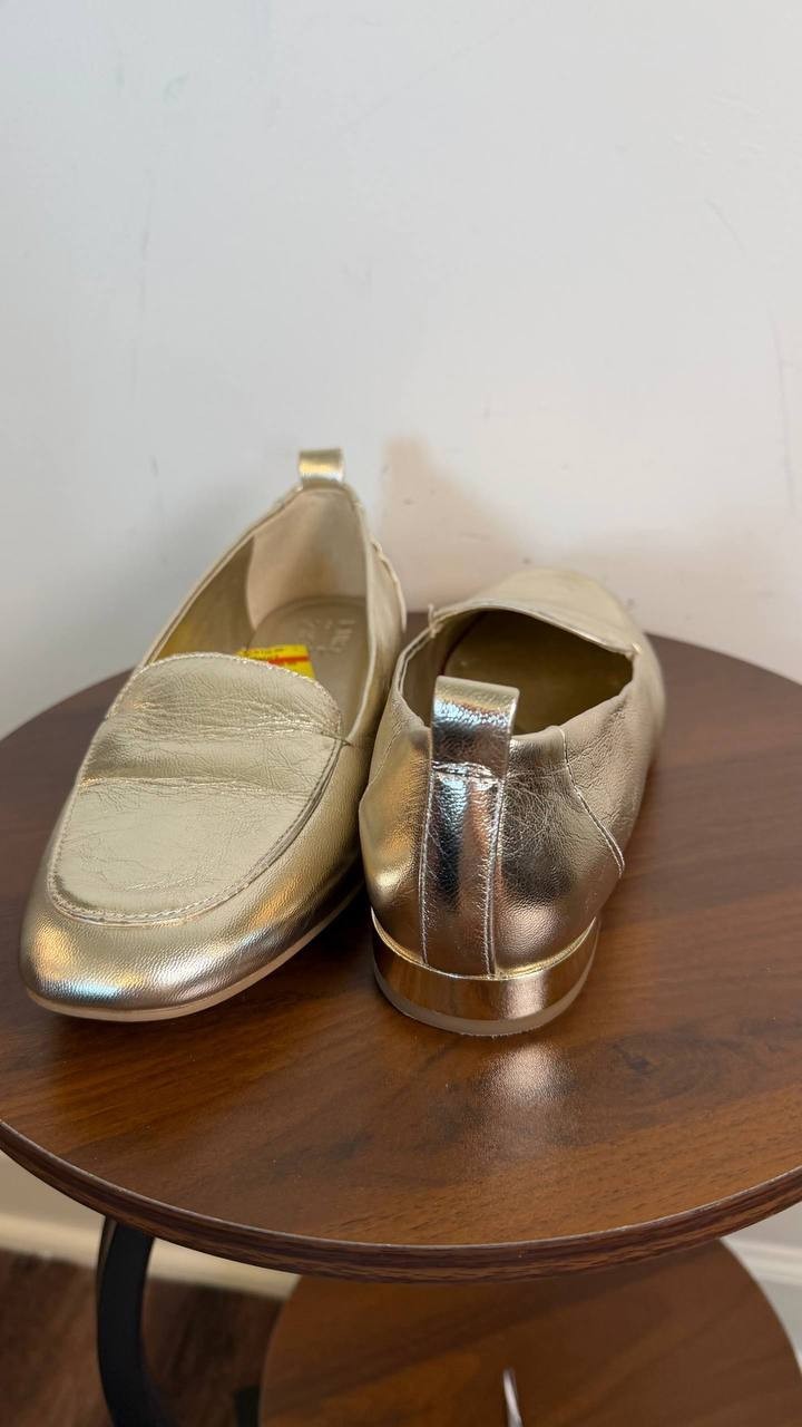 Naturalizer Jordyn Loafer Champagne 7.5W Leather Comfort Slip‑On $125 NWOB