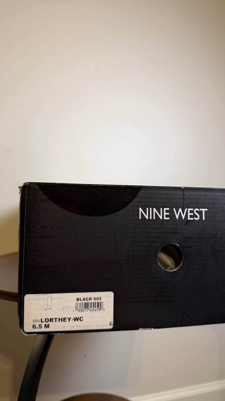 Nine West – Lorthey Dress Boots – Black – 6.5M – Leather – NWB
