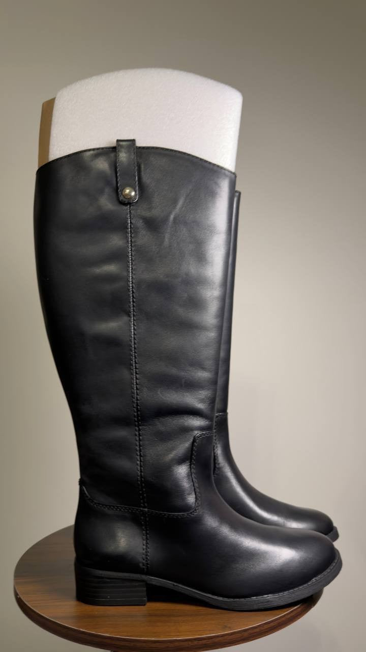 I.N.C.  Riding  Boots  Black  Leather  8.5W  XWC  New  $189.90
