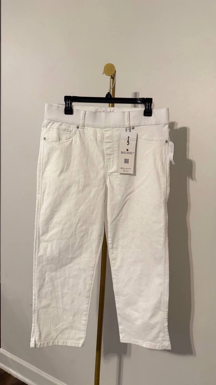 Gloria Vanderbilt Capri Jeans Shape Effect Pull-On Blue 10 NWT