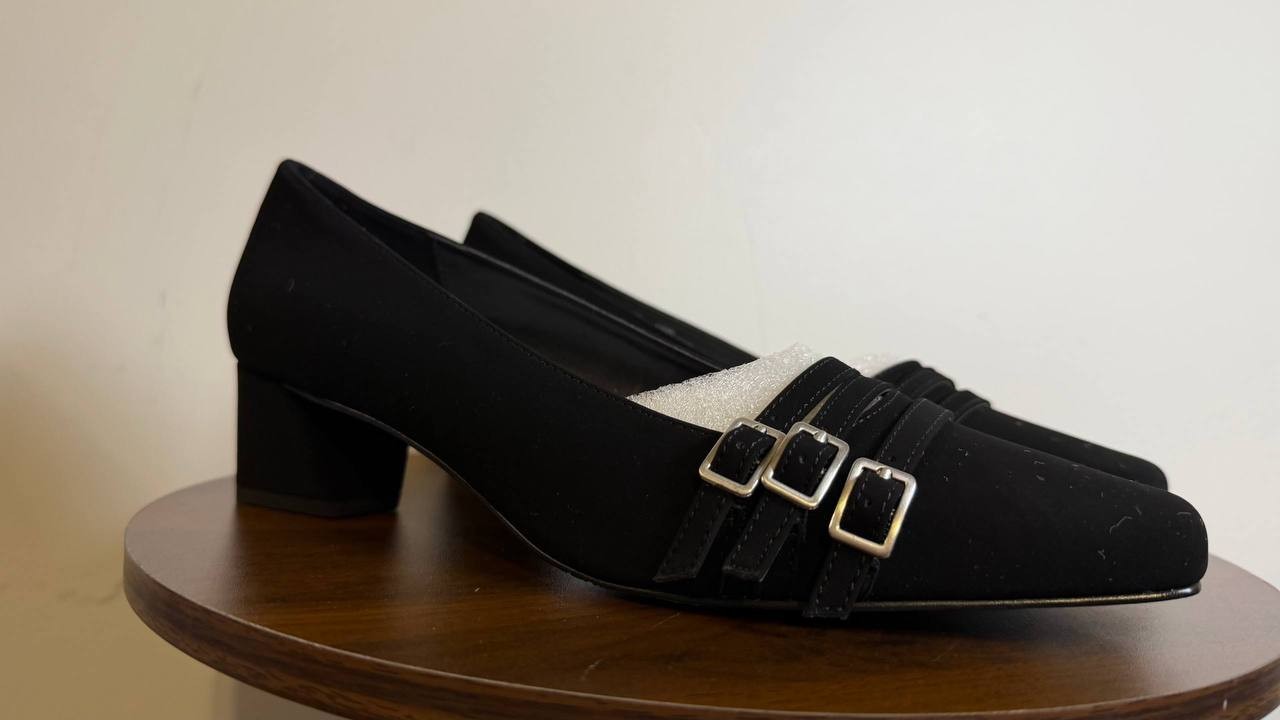 Easy Street Women’s Block Heel Pumps 10W Black Textile – New in Box– MSRP $74.99