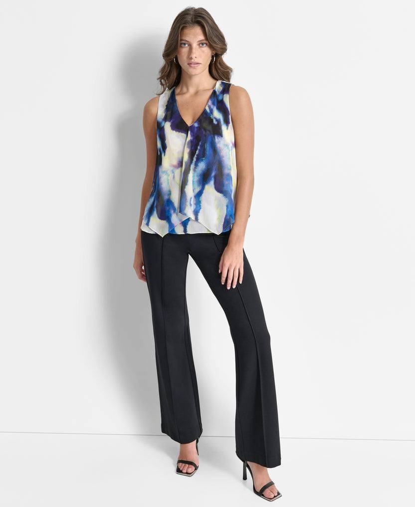 DKNY Short‑Sleeve Blouse –– Multicolor – NWT – $79