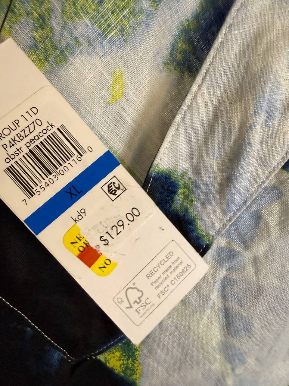 DKNY Printed Linen Sleeveless Dress – Size XL – NWT – $129