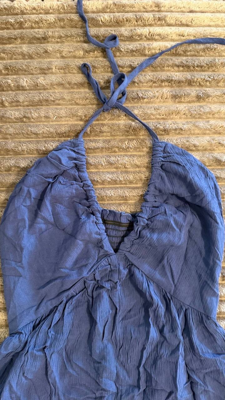 Cupshe Navy Light Cornflower Halter Jumpsuit XS NWT Summer Casual Chic