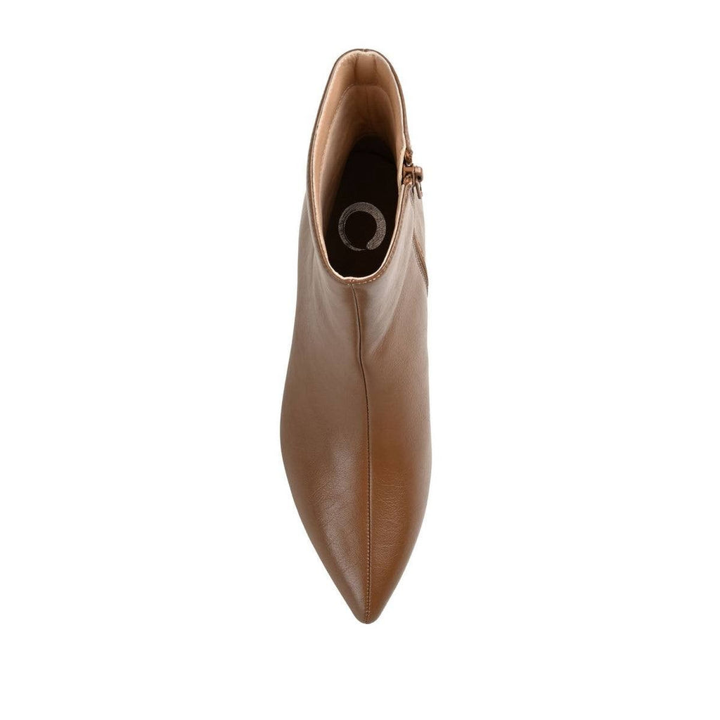 Journee Collection Arely Women’s Pointed Toe Booties Brown 10M Vegan Leather $10