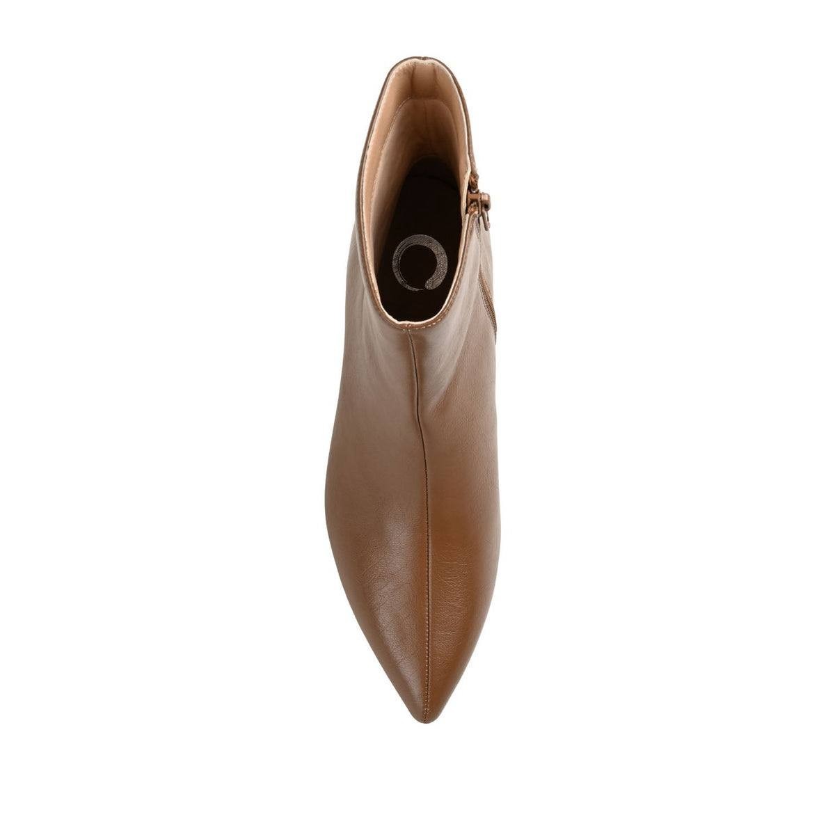 Journee Collection Arely Women’s Pointed Toe Booties Brown 10M Vegan Leather $10