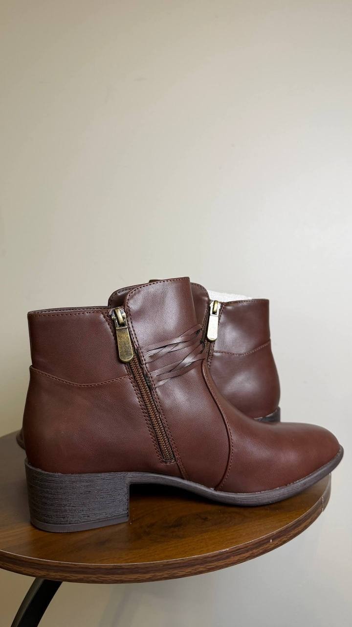 Style & Co Rubyyy Almond Toe Belt Booties Dark Roast Women’s 7M NWB $79.90