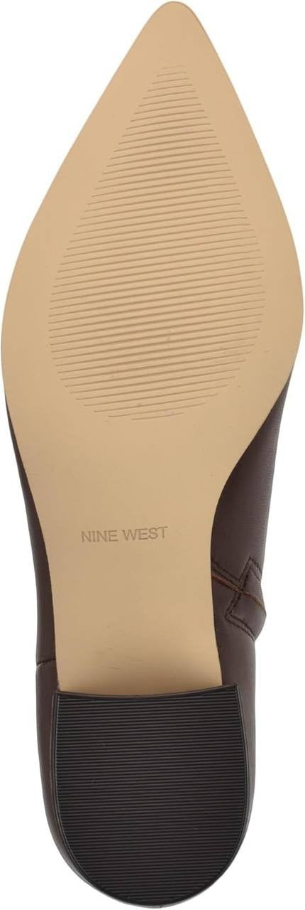 Nine West Maribu Booties 7.5M Dark Brown Leather Pointed Toe Zip NIB mrp$149
