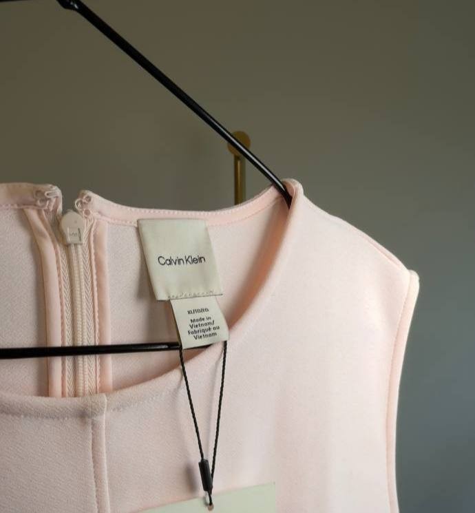 Calvin Klein Sleeveless Tailored Knit Tunic Pearl XL NWT $99
